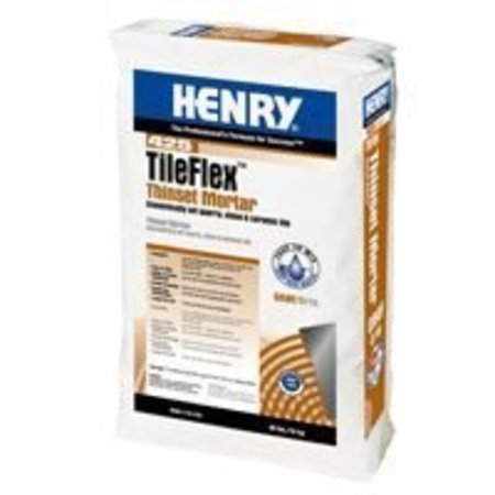 HENRY HENRY 425 TileFlex Series 12260 Thin-Set Mortar, Fine Solid Powder, Gray, 40 lb Bag 12260